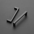 thumbnail image 5 of 5 Pack 3-3/4 inch Hole Centers Matte Black Cabinet Pulls Kitchen Cabinet Handles Solid Drawer Pulls Kitchen Cabinet Hardware Kitchen Flat Black Drawer Handles Square Bar Cabinet Drawer Handles, 5 of 5