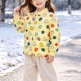 thumbnail image 2 of Frnrwgo Boys 2-8Y Quilted Padded Jacket Stand Collar Snap Front Printed Soft Comfortable Fall Winter Coat, 2 of 9