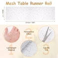 thumbnail image 2 of Caminito de mesa plateado Uxcell, 11" x 30 pies, decoración de malla metálica con lentejuelas, 2 of 6