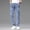 Light Blue, variant on Jeans for Men Regular Fit Straight Leg Soft Denim Pants Athletic Fit Elastic Outdoor Denim Trousers Dark Blue Size 36