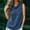 Navy, variant on Casual Tank Tops Halter Pleated Fashion Women's Casual Comfortable Solid Sleeveless Cowl Neck Blouse Tank Tops Light Blue 2X