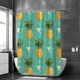 thumbnail image 2 of FREEAMG Bath Curtains Shower Curtain Geometric Pineapple Bathroom Waterproof Machine Washable Fabric Decor Shower Curtains for Bathroom, 66x72 inch, 2 of 6