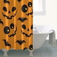 thumbnail image 4 of Pumpkin Bat Halloween Pattern Shower Curtain 36"x72" ,Bathroom Decorative Shower Curtains Set with 12 Hooks,Modern Waterproof Washable Shower Curtain, 4 of 6