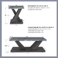 thumbnail image 6 of Signature Design by Ashley Bensonale Contemporary Occasional Table Set with Faux Marble Top and Casters, Set of 3, Gray & Dark Brown, 6 of 6