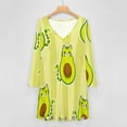 Bybiment Women's Plus Size Midi Dresses, Cute Cartoon Avocado Cat
