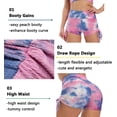 thumbnail image 5 of Vaslanda Women High Waist Workout Yoga Gym Tie Dye Cycling Shorts, 5 of 6