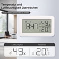 thumbnail image 4 of TermóMetro HigróMetro Interior con Reloj Despertador, Digital LCD, para HabitacióN, SalóN, (Negro), 4 of 6