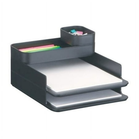 UPC: 0073555328523 | Safco Plastic Desk Organizer in Black