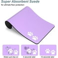 thumbnail image 3 of Dog Food Mat, 12"x19" Flower Dog Mat for Food and Water, Absorbent Cat Bowl Mat Protect Floors, Cute Cat Food Mat for Feeding & Watering Supplies, Pet Feeding Mat, Purple Footprint Pet Placemat, 3 of 6