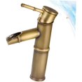 thumbnail image 3 of Grifo de cocina, grifo mezclador para lavabo, lavabo, bañera, encimera, lavabo, grifo de bambú antiguo, cobre de estilo europeo, 1 ud., 3 of 5