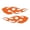 Orange, variant on Tribal Flames Andromeda Design Magnet