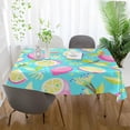 thumbnail image 6 of Pink Summer Lemon Tablecloth 60" x 120" Rectangle Table Cloth Cover Tabletop Fabric for Indoor Dining Room Outdoor Party Picnic Camping Restaurant House Decor, 6 of 7