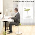 thumbnail image 4 of HOMCOM Mesh Ergonomic Wobble Stool for Standing Desks, with Rocking, Green, 4 of 10
