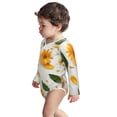 thumbnail image 3 of Xecao Sunny Yellow SunFlower Print Baby unisex-baby Cotton Long-sleeve Bodysuits-6 Months, 3 of 6