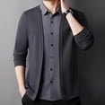 thumbnail image 3 of RUTAYY Men's Shirts Color Block Slim Fit Casual Long Sleeve Turndown Collar Button Down Comfortable Daily Wear Chic Holiday Blouse, 3 of 7