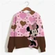 thumbnail image 3 of Sudadera con estampado de Minnie Mouse de Disney para mujer, suéter de cuello redondo para primavera y otoño, ropa holgada coreana, estilo retro Harajuku coreano, 3 of 5