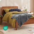thumbnail image 3 of Bare Home Microplush Fleece Blanket - 300 GSM - Fuzzy Microfleece - Soft & Plush - Kid Size, Gray, 3 of 5
