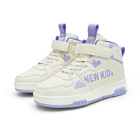 

Boys Girls Warm Board Shoes Plush Lining Non Slip Sports Lightweight Classic High Top Casual Shoes Sneakers