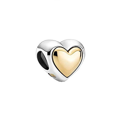Pandora Domed Golden Heart Charm