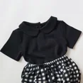 thumbnail image 3 of Body coreano de verano para mujer, camiseta de manga corta con cuello redondo, pantalones versátiles de media manga, pantalones grandes de pan de PP, traje para niños, 3 of 5
