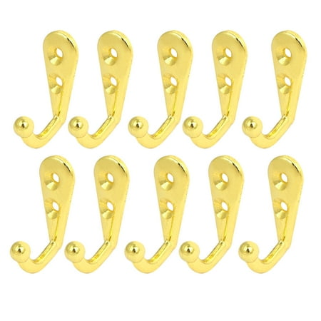 - Bedroom Robe Coat Hanging Retro Style Single Hanger Hooks Gold Tone 10pcs
