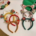 thumbnail image 2 of Adorno de diadema de Navidad para niños, adorno de alce de felpa encantador con estampado de leopardo, regalo de muñeco de nieve tridimensional versátil, 2022, 2 of 4