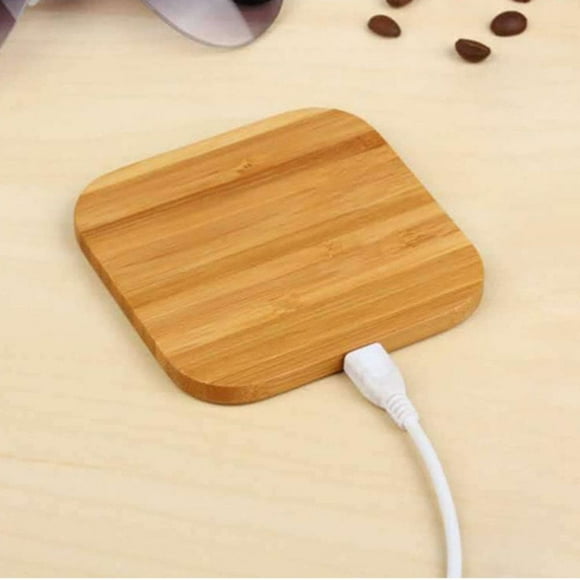 Wireless charger Fast wireless charger Wood pad charger Qi wireless charger Square bamboo wireless charger