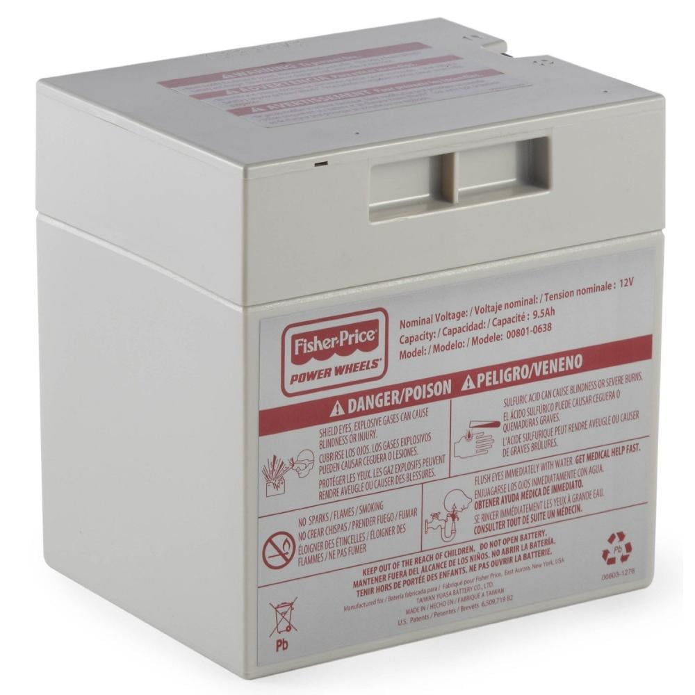 Power Wheels 12-Volt Rechargeable Replacement Battery 