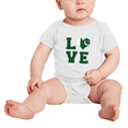 thumbnail image 2 of Love Pakistan Flag Heart Cute Baby Romper (White, 3-6 Months), 2 of 5