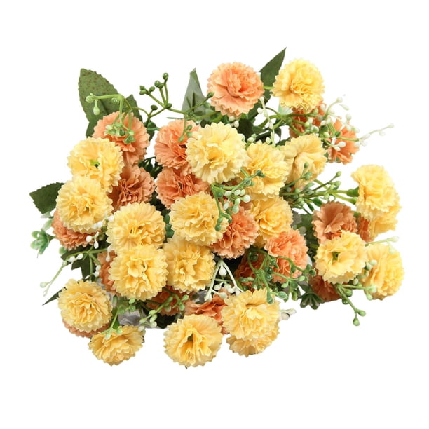 Elegante ramo de hortensias artificiales para interiores y exteriores, hogar y cocina. Café ligero