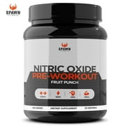 Spawn Fitness Nitric Oxide Supplement Powder Energy Pre Workout for Men Women