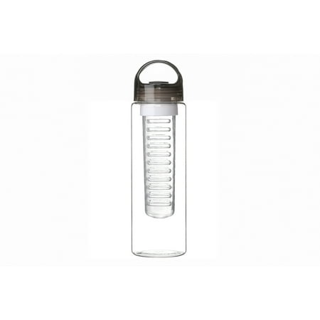 24 oz Sport Fruit Infusion Water Bottle BPA Free - Black (Best Desk Water Bottle)