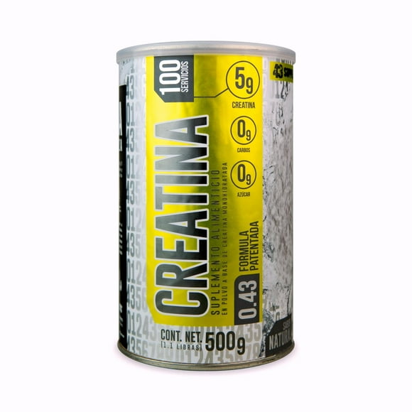 Creatina Alta Pureza 500 g 100 servicios 43 Supplements