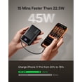 thumbnail image 6 of INIU 20,000 mAh Portable Power Bank with Built-in Cables, 45W Fast Portable Charger with USB-C, Battery Pack with LED Display Compatible with iPhone and Android Phone,Hiking,Travel Essentials,Black, 6 of 9