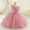 Pink, variant on Girls Dresses V Net Dress for Toddler Baby Girls Casual Party Photoshoot Outfit Comfortable Stretchy Waist Spring Summer Fall Size 24 Months Dresses Long Light Dress Girls Tie Flower Girl Dress