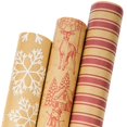 thumbnail image 1 of Juego de rollos de papel Kraft para envolver Navidad, 43 x 3 m, 1 of 7