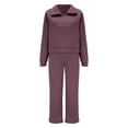thumbnail image 6 of MSJUHEG two piece sets for women,2 piece sets for women fall,workout sets,Two Piece Outfits Set Wide Leg Sweatpant Set Tracksuit,lounge sets for women,sweatsuits women 2 piece outfit Wine 2XL, 6 of 7