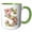 Green/White, variant on 3drose, Pretty Pink Peony Floral Monogram Initial S, 11oz Two-tone Red Mug