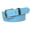 Blue, variant on 1 1/2" (38 mm) Snap On Nickel Free Faux Synthetic Patent Leather Fashion Plain Belt