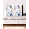 thumbnail image 3 of Outdoor TV Cover 40 to 43 Inch Weatherproof, Blue Coastal Nautical Waterproof TV Screen Protector for Outside Decor with Zipper and Pocket 40"L x 25"H , Shell Starfish Conch Coral White, 3 of 7