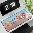 thumbnail image 3 of Peace Love Pride American Shorthair with Rainbow Sunglasses LGBT LGBTQ+ Desk Mat Full Keyboard Mouse Pad Cat Lover Kitten Owner Gifts Large Mousepad - 01004, 3 of 5