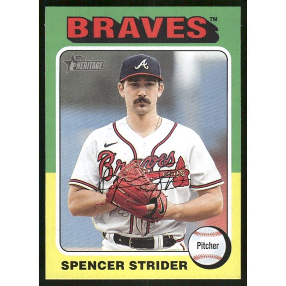 2024 Topps Heritage Spencer Strider Braves #443 Baseball Card Atlanta Braves MLB Baseball Trading Card