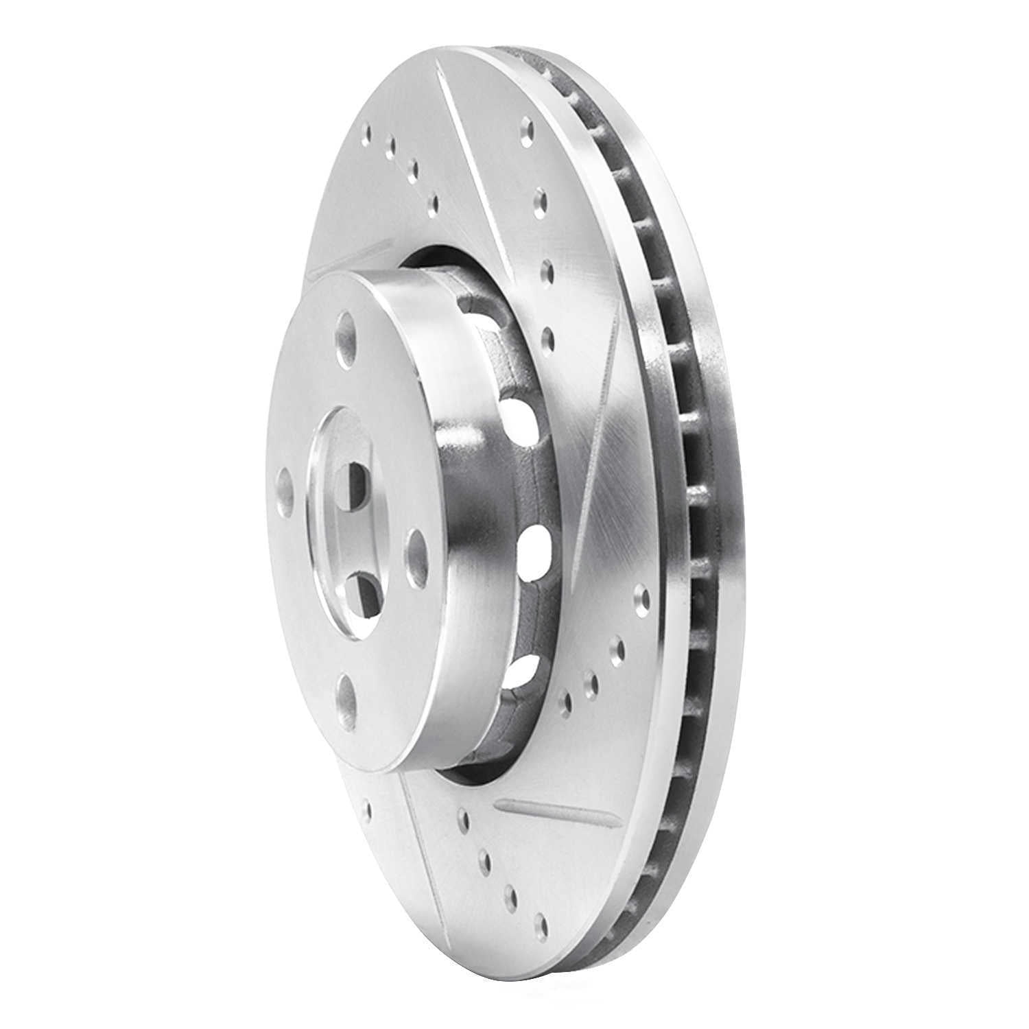 Dynamic Friction Company 631-73010R DFC Brake Rotor - Drilled And Slotted - Silver