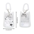 thumbnail image 3 of Unique Bargains 1 Pc ID Badge Holder Cat Keychain Card Holder White Black, 3 of 5