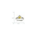 thumbnail image 2 of 14K White Gold Ring Band Themed (11) November Cubic Zirconia CZ Yellow, Size 8, 2 of 2
