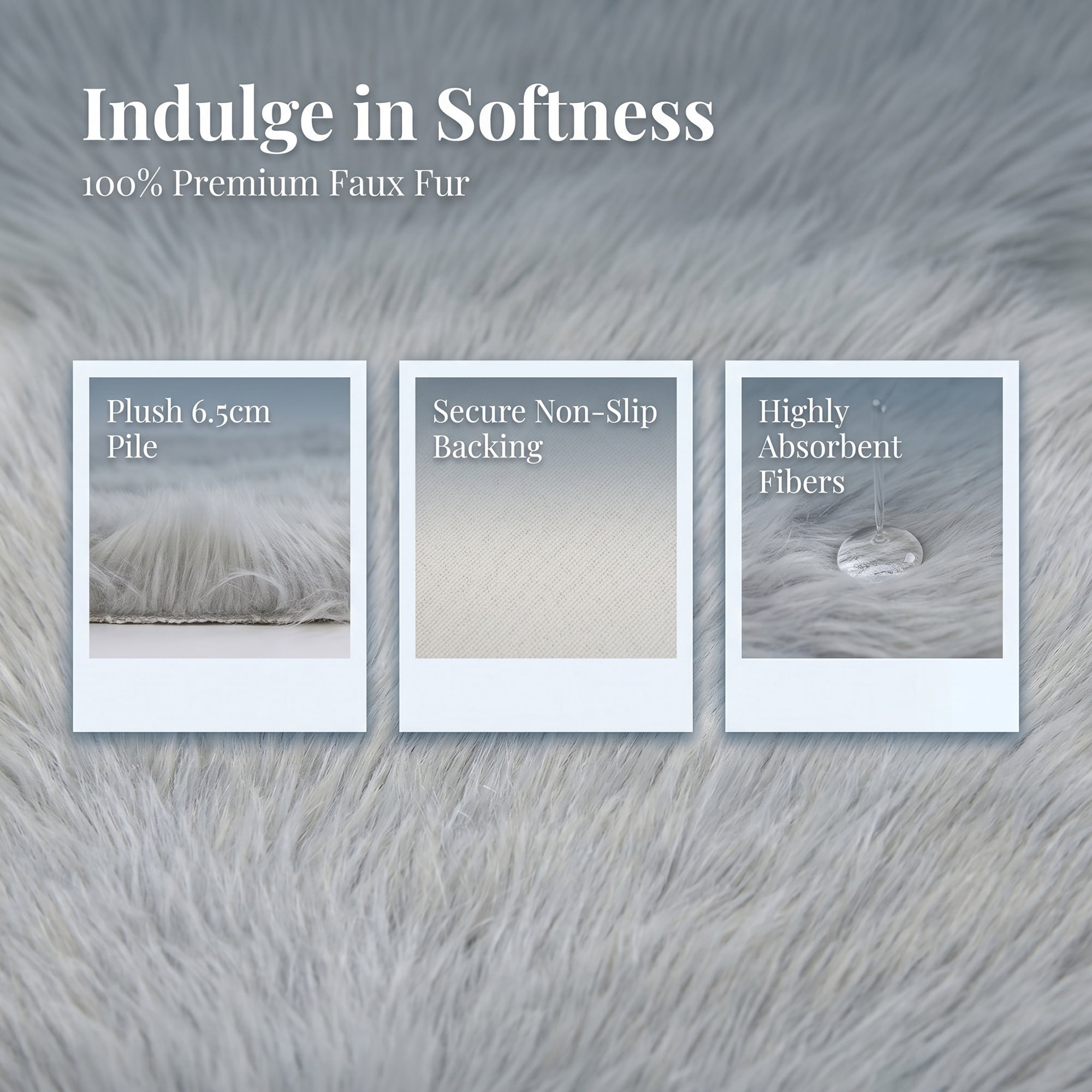 Unique Bargains Soft Fluffy Non Slip Narrow Fuzzy Shaggy Area Rug 28" x 14" Light Gray