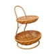 thumbnail image 5 of Cesta de frutas tejida a mano, cesta de almacenamiento de alimentos, decoración, cesta de comidas sencilla Dos capas, 5 of 9