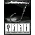 thumbnail image 2 of BLUEWING Bluefin Big Game Offset Circle Swivel Hook High Carbon Steel Fishing Hooks with Stainless Steel Swivel Heavy Duty Extra Sharp Circle Hooks for Saltwater Fishing 10/0 - 5pcs, 2 of 6