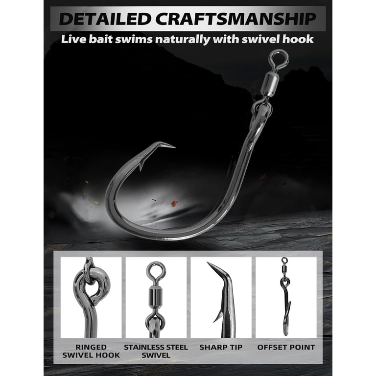 big w fishing hooks Weighted Pro Combines a sharp BLUEWING Wahoo Hook With Ball-Bearing