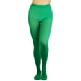 thumbnail image 2 of ToBeInStyle Junior Teenage Girl Young Adult Opaque Nylon Pantyhose - Kelly Green - One Size, 2 of 8